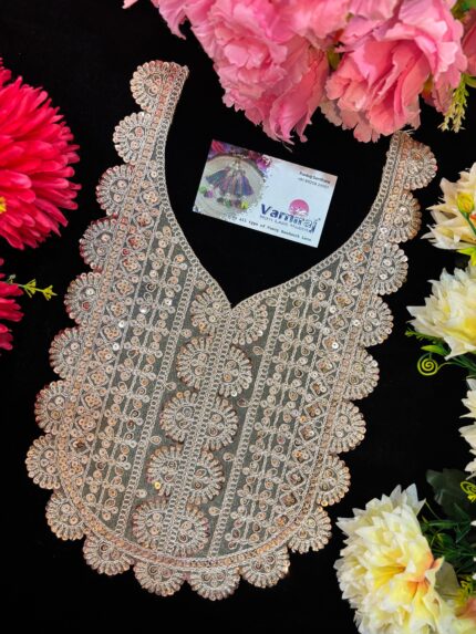 VARNIRAJ Designer Full Gala Patch – Radiant Round Sequin Elegance