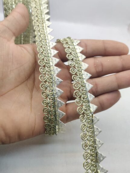 Triangle Cut Work Lace Border (18meter, 20mm width)-E 929