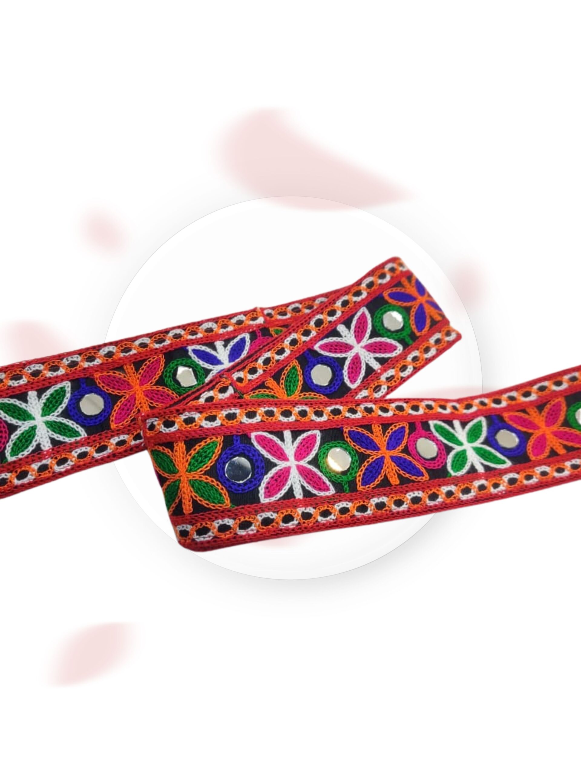 Kutchi Traditional Mirror Work Lace