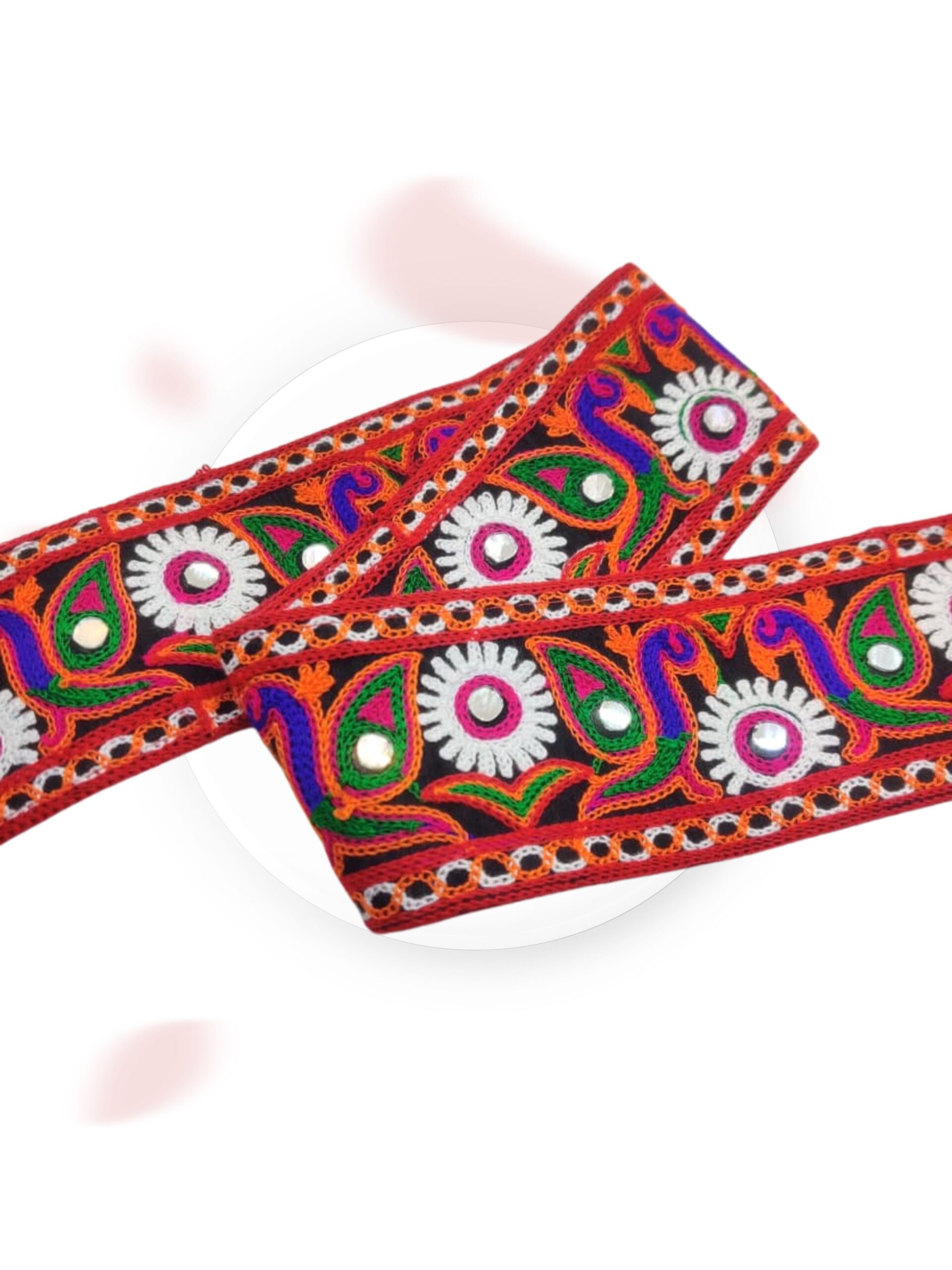 Kutchi Traditional Mirror Work Lace