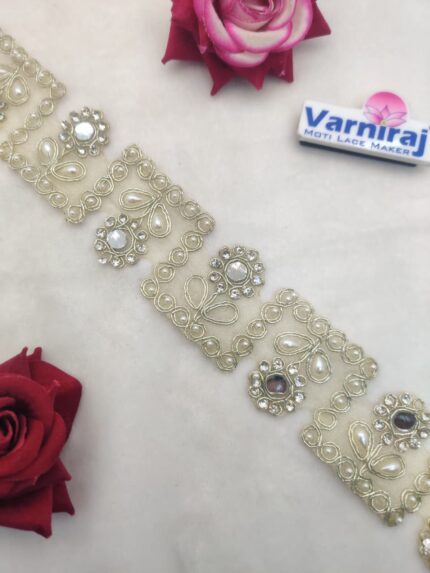 Varniarts Moti Tilla Lace  (9 Meter- 40 MM Width) S 934