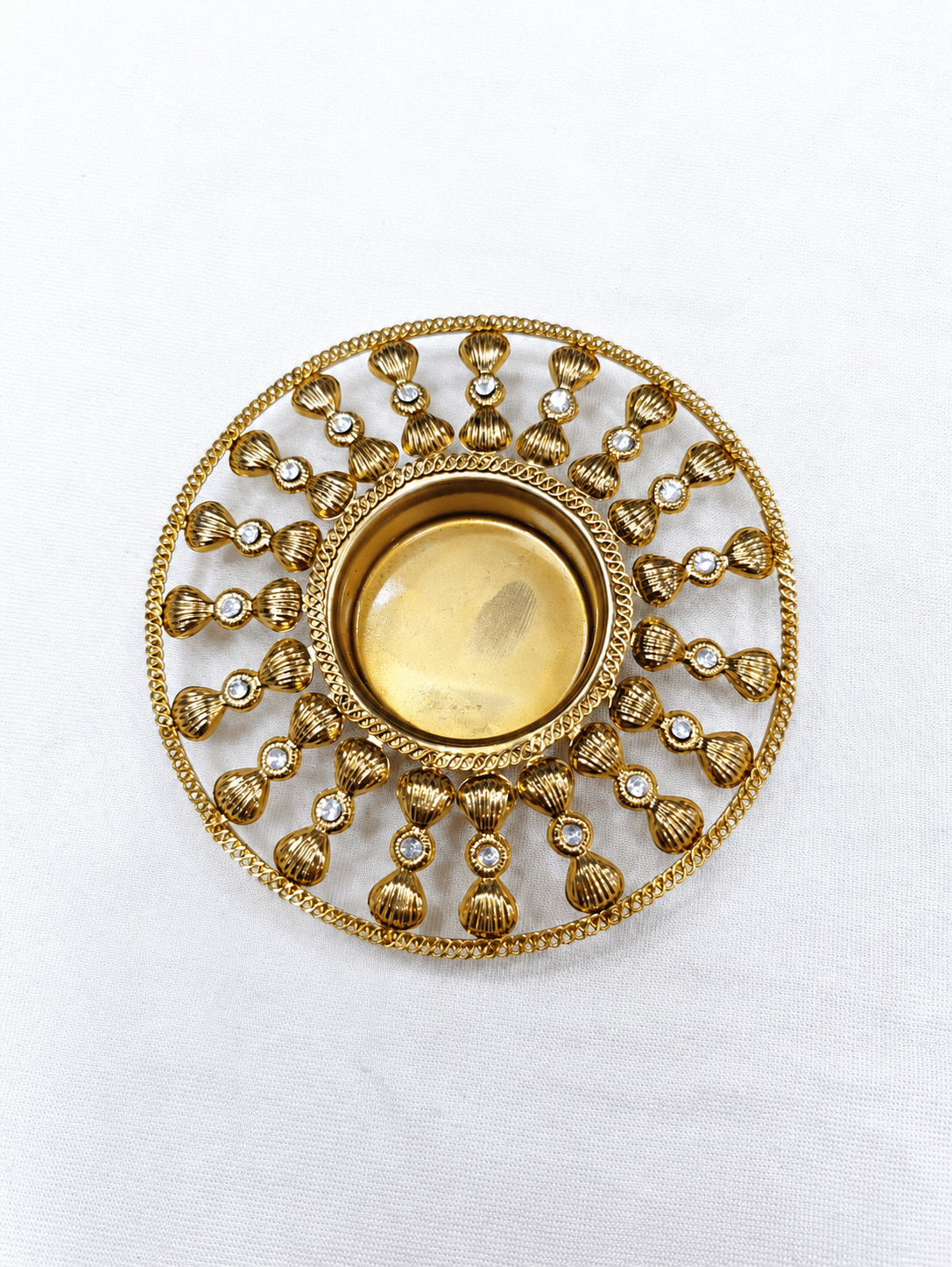 Ornate Gold Sunburst Candle Holder